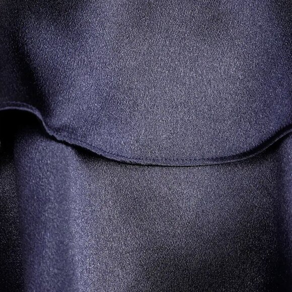 NWT Lulus Pure Happiness Navy Blue Satin Off-the-Shoulder Maxi Dress - Picture 5 of 8